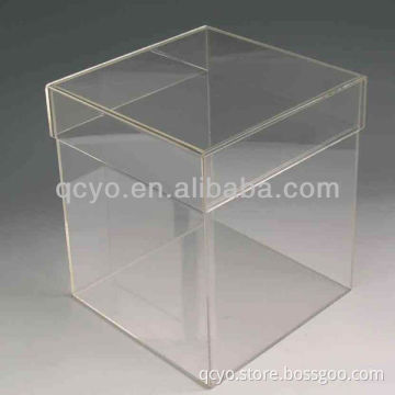 QCY-H-K010 factory directly sale high quality acrylic cube storage boxes